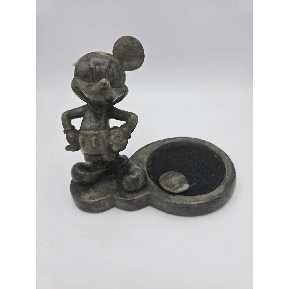 Vintage Disney Mickey Mouse Faux Marble Desk Set Lot - 3 Pcs- Repair/Restoration